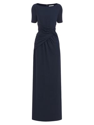 Women's Garbo Crepe Column Gown - Carbon - Size 2