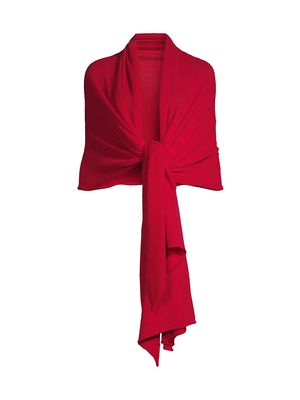 Women's Gauzy Cashmere Wrap - Chianti