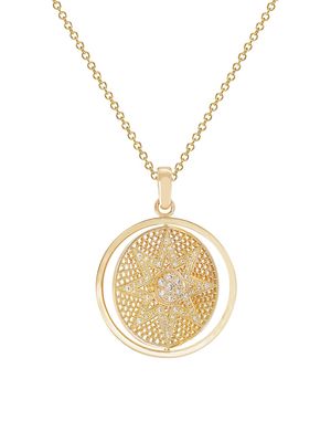 Women's Gira-Soli 18K Gold & Diamond Girasole Pendant Necklace - Yellow Gold - Yellow Gold