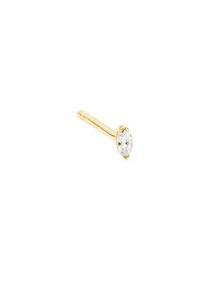 Women's Goldtone & 0.28 TCW Diamond Single Stud Earring - Yellow Gold - Yellow Gold