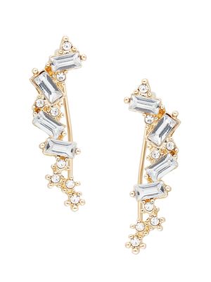 Women's Goldtone & Glass Crystal Ear Climbers - Gold - Gold