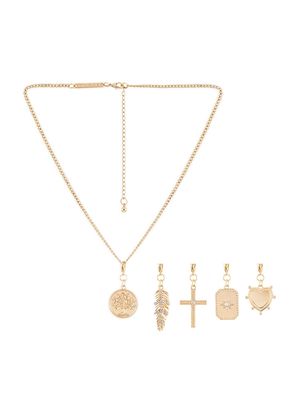 Women's Goldtone & Glass Crystal Interchangeable Necklace & Pendant Set - Gold - Gold