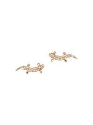 Women's Goldtone & Glass Crystal Lizard Ear Climbers - Gold - Gold