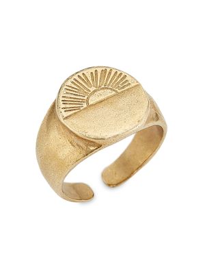Women's Goldtone Sunrise Adjustable Ring - Gold - Size 7 - Gold - Size 7