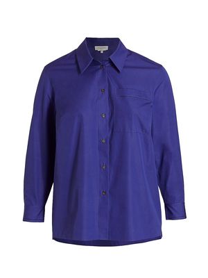 Women's Greyson Button-Front Shirt - Lapis Blue - Size 22 - Lapis Blue - Size 22