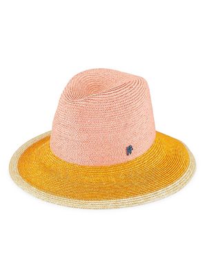 Women's Hailey Tricolor Straw Hat - Pink Multi - Size Medium - Pink Multi - Size Medium