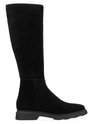 Women's Halena 28MM Suede Tall Boots - Black - Size 7.5