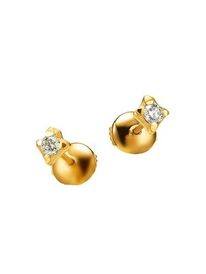 Women's Hanabi 18K Yellow Gold & Diamond Stud Earrings - Yellow Gold - Yellow Gold