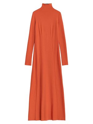 Women's Harlow Mock Turtleneck Sweaterdress - Blood Orange - Size Medium