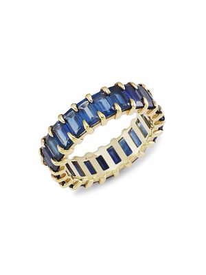 Women's Harper 14K Yellow Gold & Blue Sapphire Ring - Blue - Size 7 - Blue - Size 7