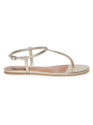 Women's Haven Metallic Leather Thong Sandals - Champagne - Size 7