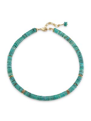 Women's Hawai 24K-Gold-Plated & Turquoise Puka Necklace - Gold