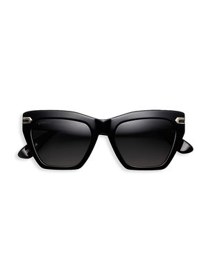 Women's Heather Blackout 51MM Cat Eye Sunglasses - Black