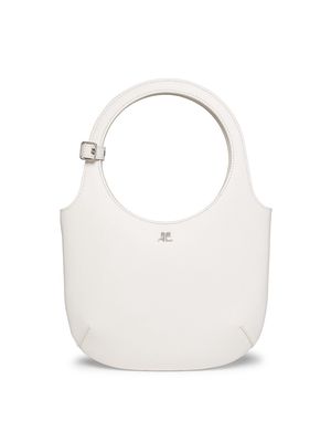 Women's Holy Leather Tote Bag - Blanc Casse