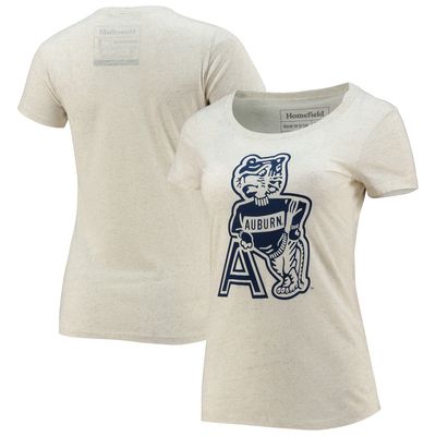 Women's Homefield Ash Auburn Tigers Vintage Throwback Tri-Blend T-Shirt