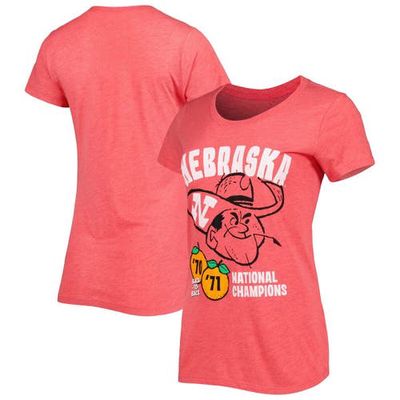 Women's Homefield Scarlet Nebraska Huskers Vintage National Champions Tri-Blend T-Shirt