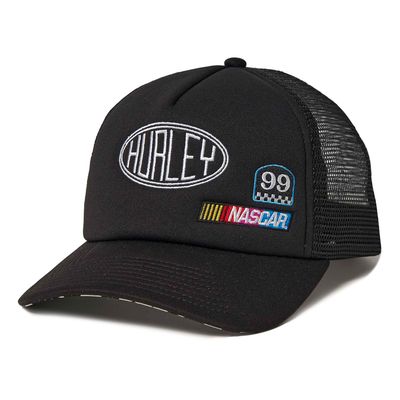 Women's Hurley Black NASCAR Foam Trucker Snapback Hat