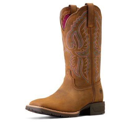 Women's Hybrid Ranchwork Western Boots in Distressed Tan