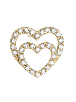 Women's I Carry Your Heart 18K Yellow Gold & Diamond Stud Earrings - Yellow Gold