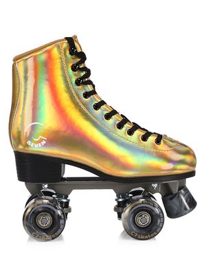Women's Icon Farrah Quad Holographic Roller Skates - Gold - Size 6 - Gold - Size 6