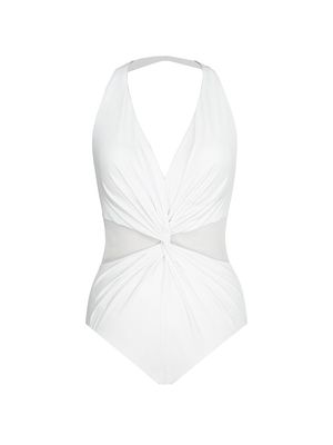 Women's Illusionist Wrapture One-Piece Swimsuit - White - Size 8 - White - Size 8