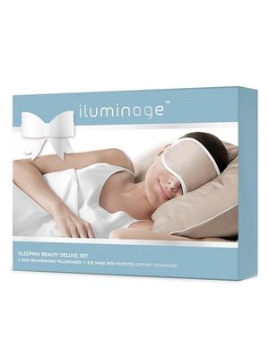 Women's Iluminage Sleeping Beauty Deluxe 3-Piece Copper Pillowcases & Eye Mask Set