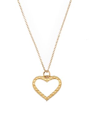 Women's Infinity 14K Yellow Gold Heart Pendant Necklace - Yellow Gold