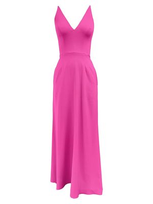 Women's Iris Sleeveless Mermaid Gown - Bright Fuchsia - Size XS