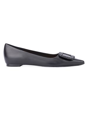 Women's Jena Nappa Leather Flats - Black - Size 8