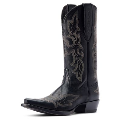 Women's Jennings StretchFit Western Boots in Black Deertan, Size: 5.5 B / Medium by Ariat