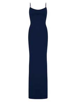 Women's Jersey Cowl-Back Gown - Navy - Size XS