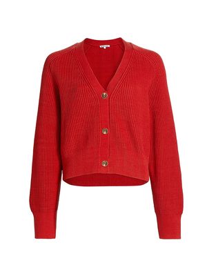 Women's Jessa Cotton Cardigan - Sundried Tomato - Size Medium