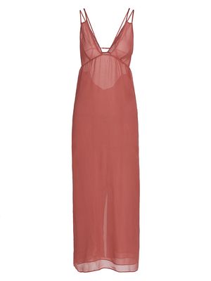 Women's Joan Strappy-Back Midi-Dress - Lipstick Pink - Size 0 - Lipstick Pink - Size 0