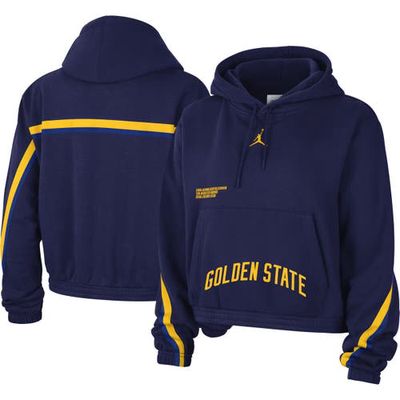 Women's Jordan Brand Royal Golden State Warriors Courtside Statement Edition Pullover Hoodie