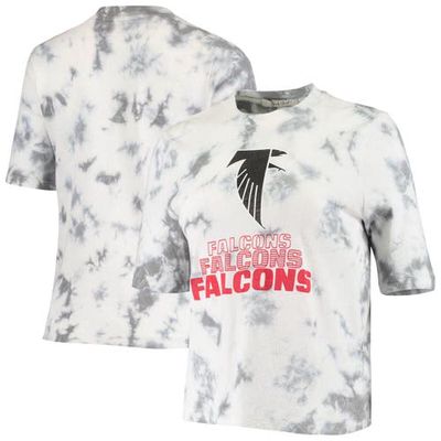 Women's Junk Food Gray Atlanta Falcons Throwback Team Spirit Tie-Dye T-Shirt
