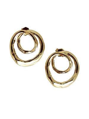 Women's Jupiter 18K-Gold-Plated Swirl Earrings - Gold - Gold