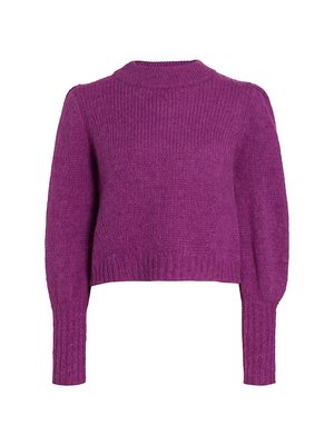 Women's Kate Mockneck Sweater - Magenta - Size Small - Magenta - Size Small