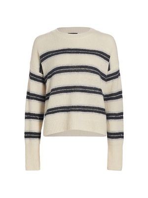 Women's Kelly Stripe Knit Sweater - Ivory Multi - Size XS