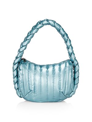 Women's Kelsie Quilted Nylon Hobo Bag - Pearl Ice Blue - Pearl Ice Blue