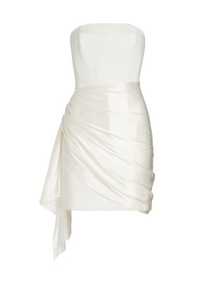 Women's Kennith Side-Tied Strapless Cocktail Dress - Ivory - Size 12