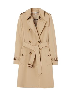 Women's Kensington Double-Breasted Trench Coat - Honey - Size 0