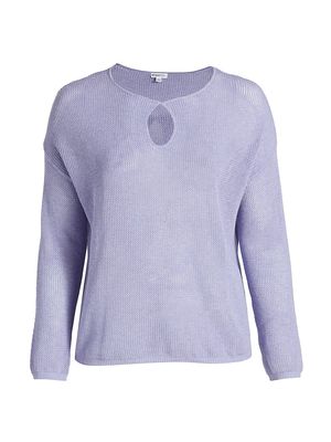 Women's Keyhole Boatneck Top - Lavender - Size 14 - Lavender - Size 14