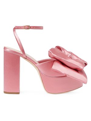 Women's Kiki 120MM Satin Platform Sandals - Blush - Size 10.5