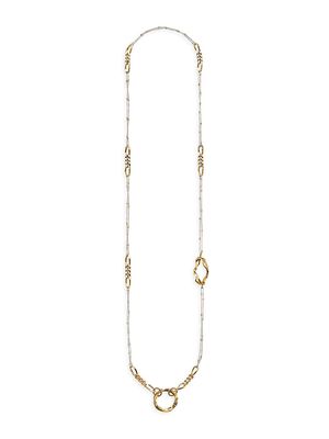 Women's Kintsugi Duo Chain Two-Tone 18K Gold Necklace - Gold