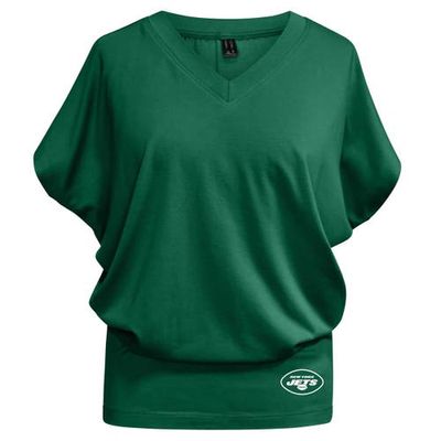 Women's Kiya Tomlin Green New York Jets Blousy V-Neck T-Shirt