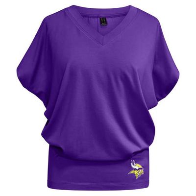 Women's Kiya Tomlin Purple Minnesota Vikings Blousy V-Neck T-Shirt