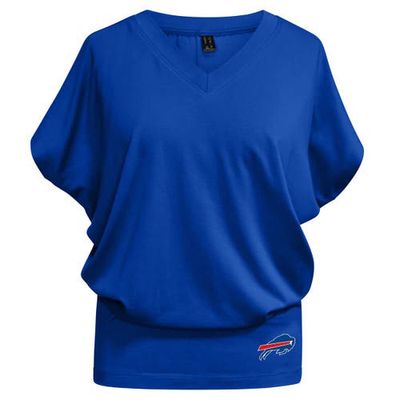 Women's Kiya Tomlin Royal Buffalo Bills Blousy V-Neck T-Shirt