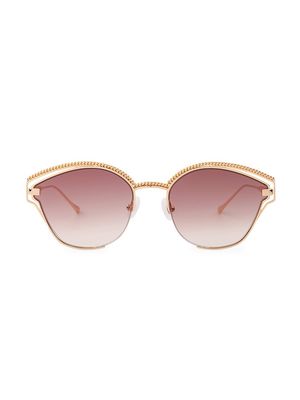 Women's Knight 53MM Cat Eye Sunglasses - Gold Brown - Gold Brown