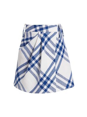 Women's Knight Check Wool Wrap Skirt - Knight Check - Size 4