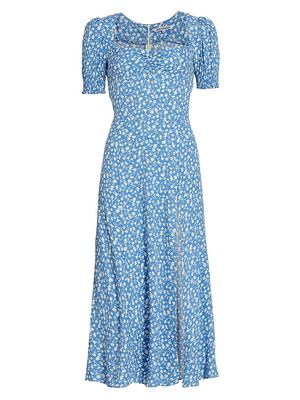 Women's Lacey Floral Midi-Dress - Marie - Size 4